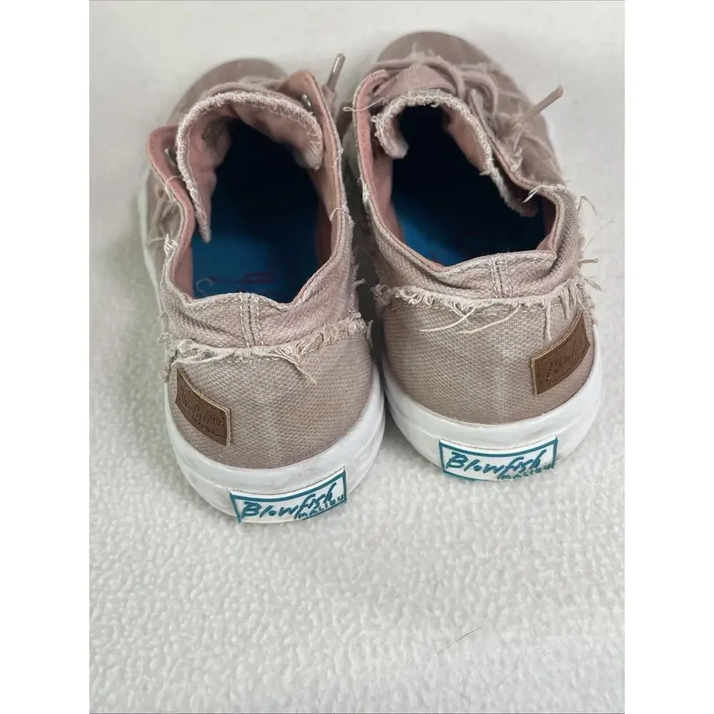 Blowfish Malibu Fixed-Lace Dusty Rose Canvas Sneakers (For Women) - Size 8 US